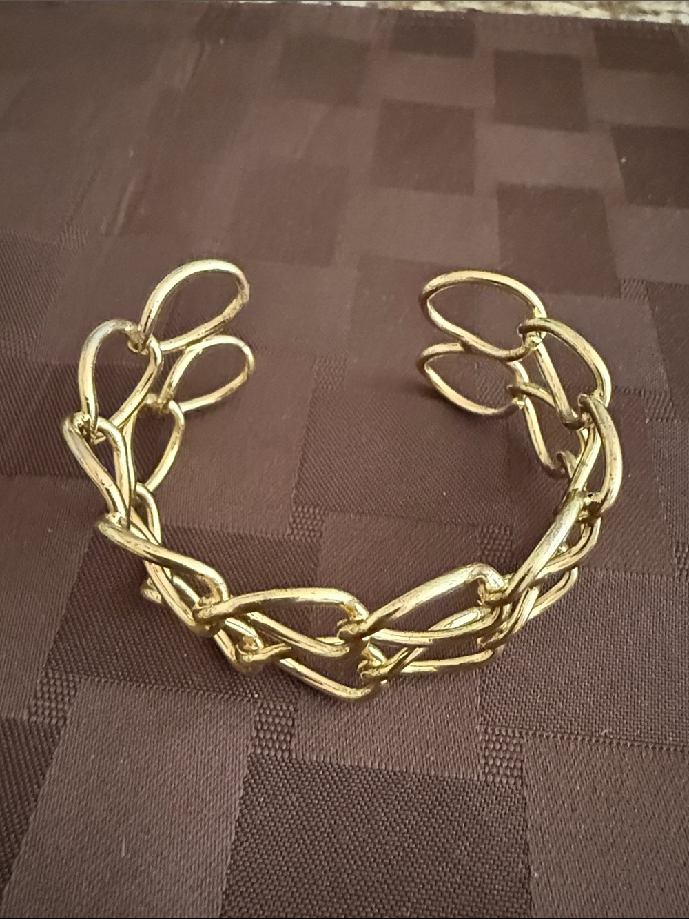 Chunky Gold tone Link Bracelet